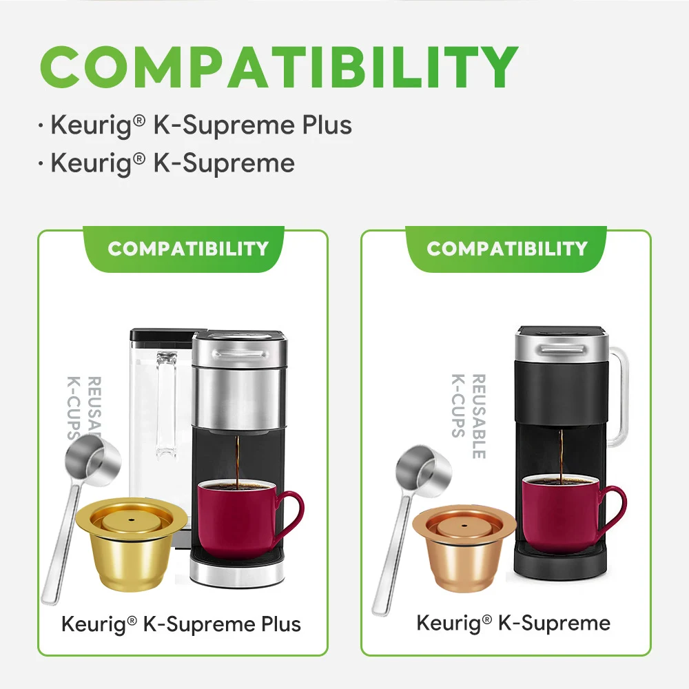 Reusable Espresso Capsules Stainless Steel Refillable Coffee Pods Reusable Espresso Pods Compatible with Nespresso Machines