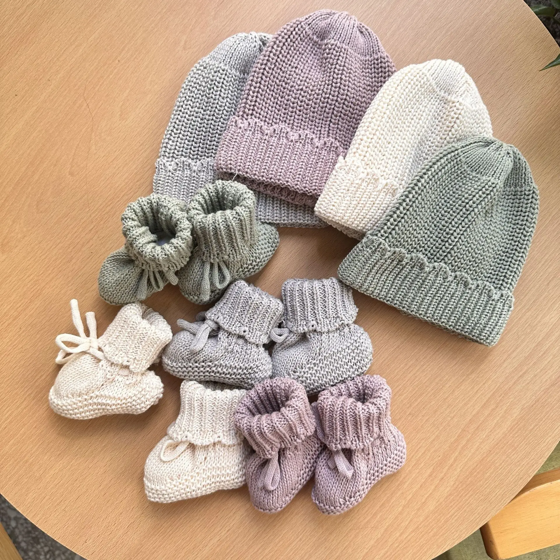 Custom Knitted Booties for Baby Newborn Handmade Knitting Crochet Shoes Sock First Walkers 0-1 Years Booties for Toddler Infant