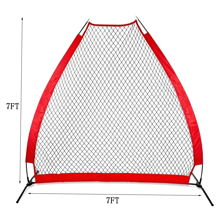 High Quality 7FT Portable Folding  Baseball Softball Training Practice Net Backstop Net And Safety Screen