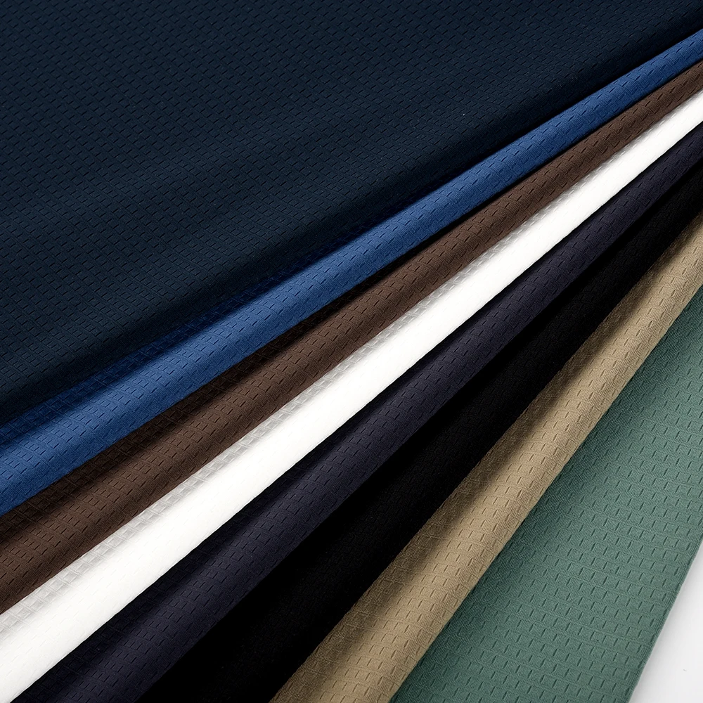 New Arrival Double Jacquard Knitted Nylon Elastane Fabric 80% Nylon 20% Spandex Knitting Jacquard Fabric