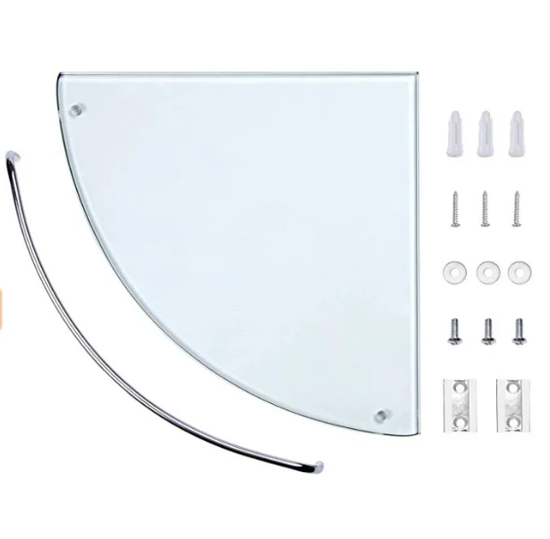 Modern Wall Mounted Glass Bathroom Corner Shelf Bathroom Corner Glass Shelf Glass Corner Shower Shelf