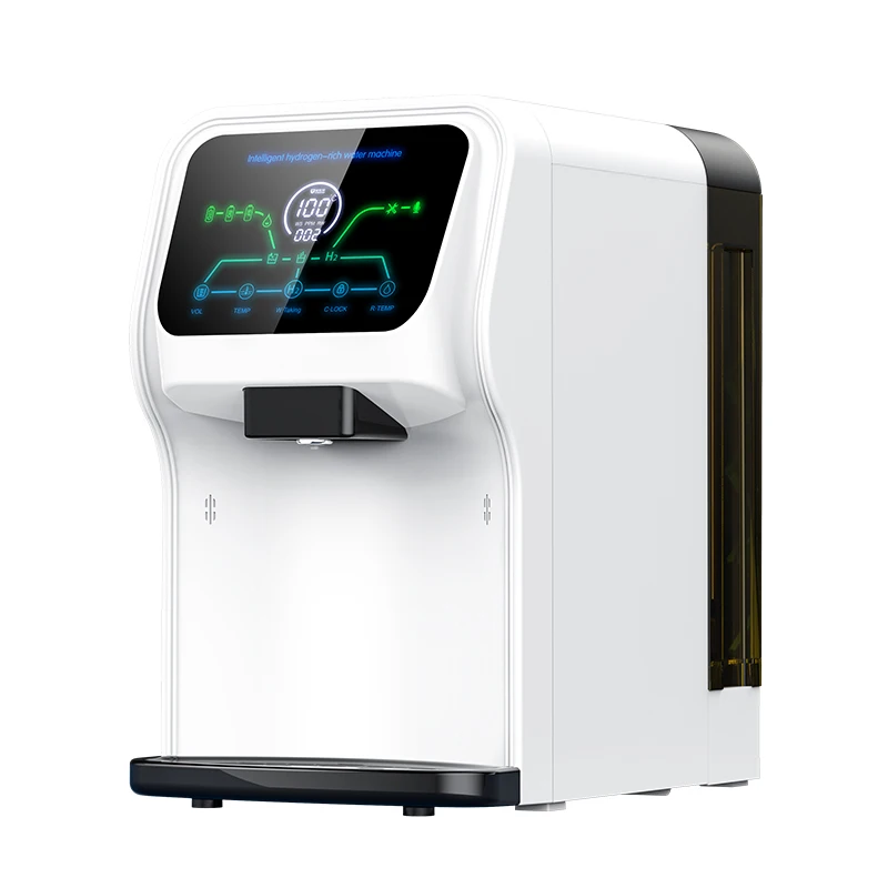 Countertop h2 hydrogen rich water generator alkaline ionizer maker machine with RO purifier dispenser