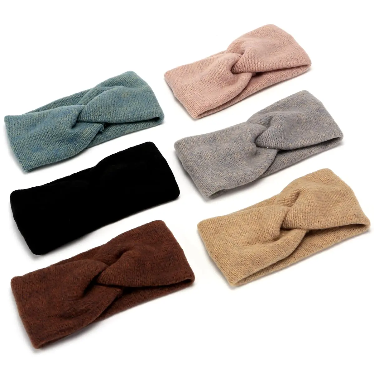 Soft Knit Warmer Headband,Fashion Turban Stretch Knot Hairbands Warmer Ear for Women Girls Winter