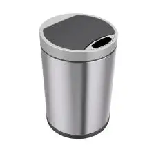 Office Smart Touchless Motion Sensor Kitchen Garbage Bin Sensor Stainless Steel Trash Can