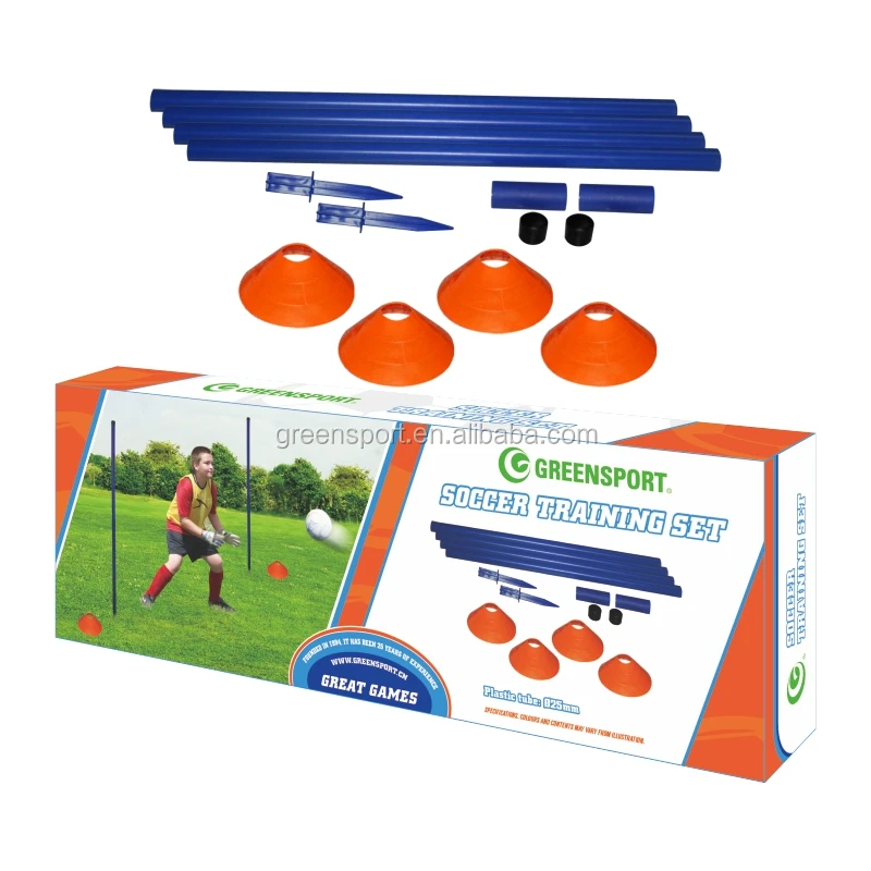 Hot selling PLASTIC football soccer training set football accessories cones soccer training equipment