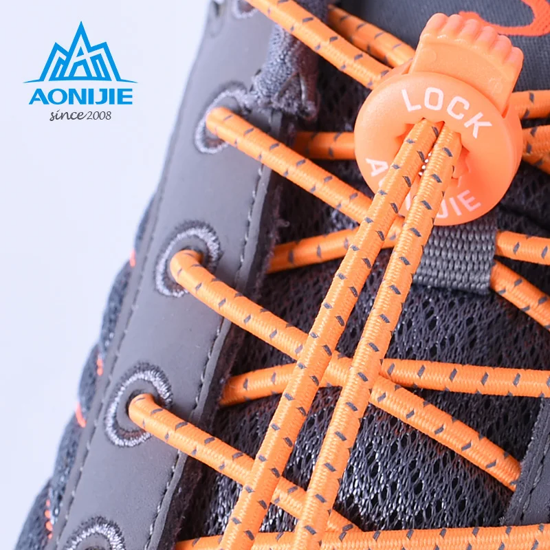 
Factory Directly AONIJIE High Quality Running Shoelaces Climbing Running Riding Elastic Shoelaces Fluorescent Belts for Shoes 