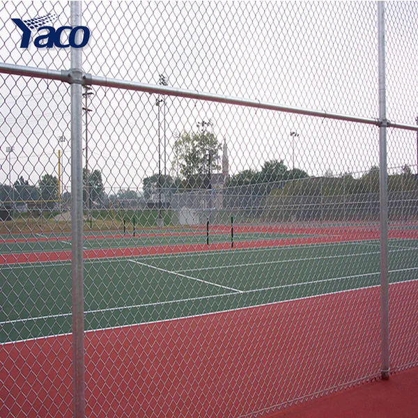 PVC Coated Green Metal Chain Link Mesh Basketball stadium guardrail tennis court fence