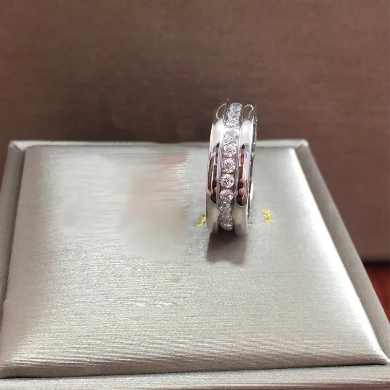 High-Quality Black Ceramic Rings Luxury Jewelry Men And Women Engaged Luxury Snake Bone Fritillary Rings Wholesale Gifts