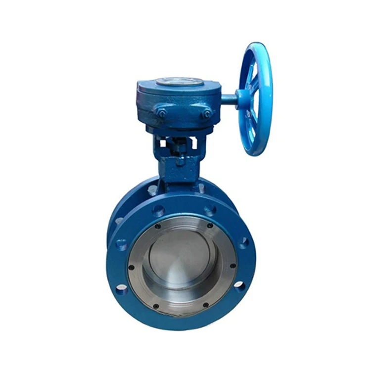 Manual worm wheel handle ductile iron clamp soft seal butterfly valve D371X-10Q DN100 150 200 300