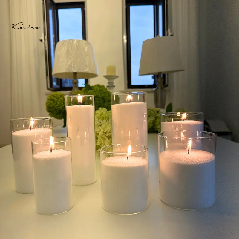 Wholesale Fragrance Floating Pearl Candle sand Bead Granule Color Powder Palm Wax Wedding aromatic white Pearl Sand Candle Wax