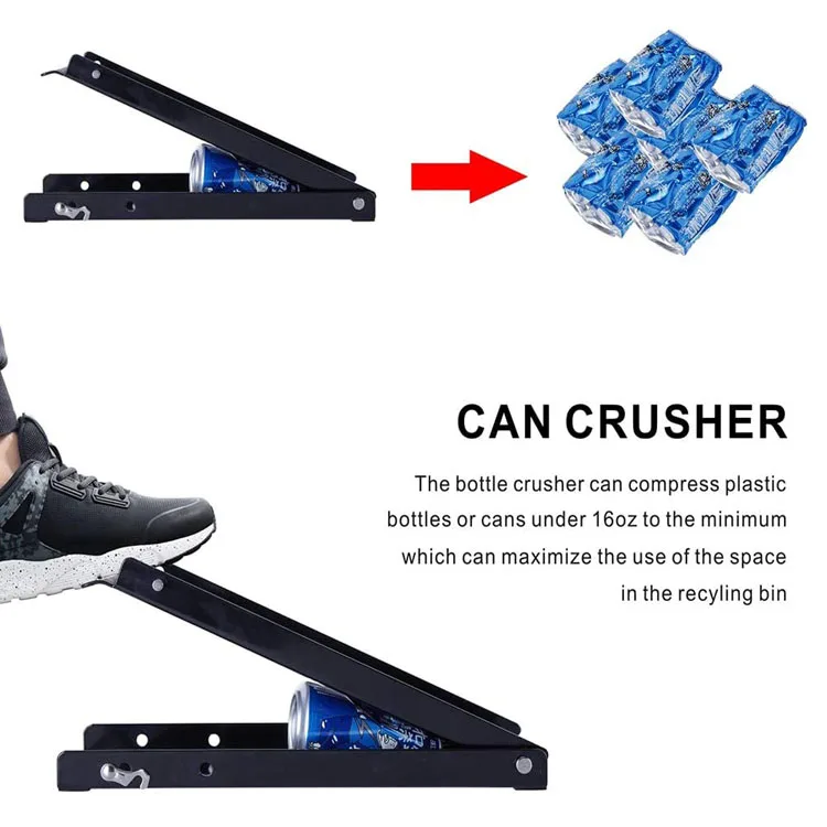 Push Aluminum Can Crusher Valve Eco-Friendly Recycling Tool Heavy Duty Pneumatic Cylinder Soda Beer Can Crusher