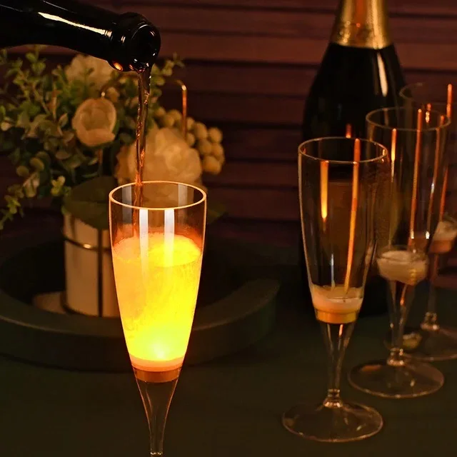 Flashing glass LED light glass Champagne flute Cocktail KTV bar party plastic tall cocktail