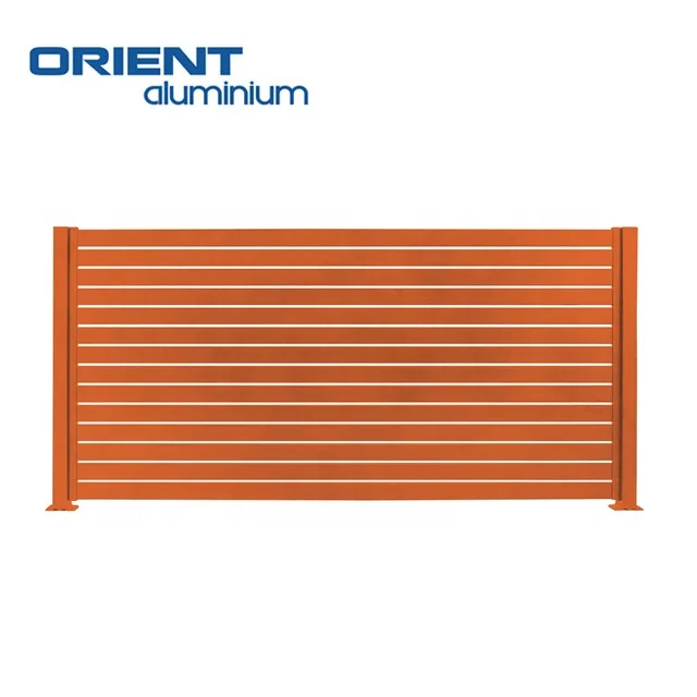 Decorative cheap laser cut wall farm horse garden privacy wood slat fence 1.2m high movable aluminium temporary fencing panels