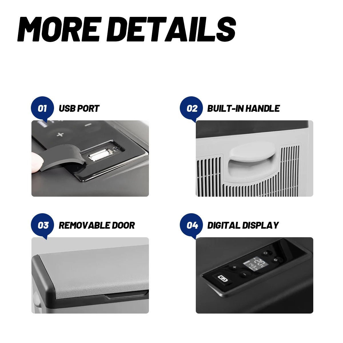 C15 Mini 12V Detachable Door Car Freezer Home Outdoor Dual Use Fridge Frosted Surface Refrigerator Portable Truck Cooler