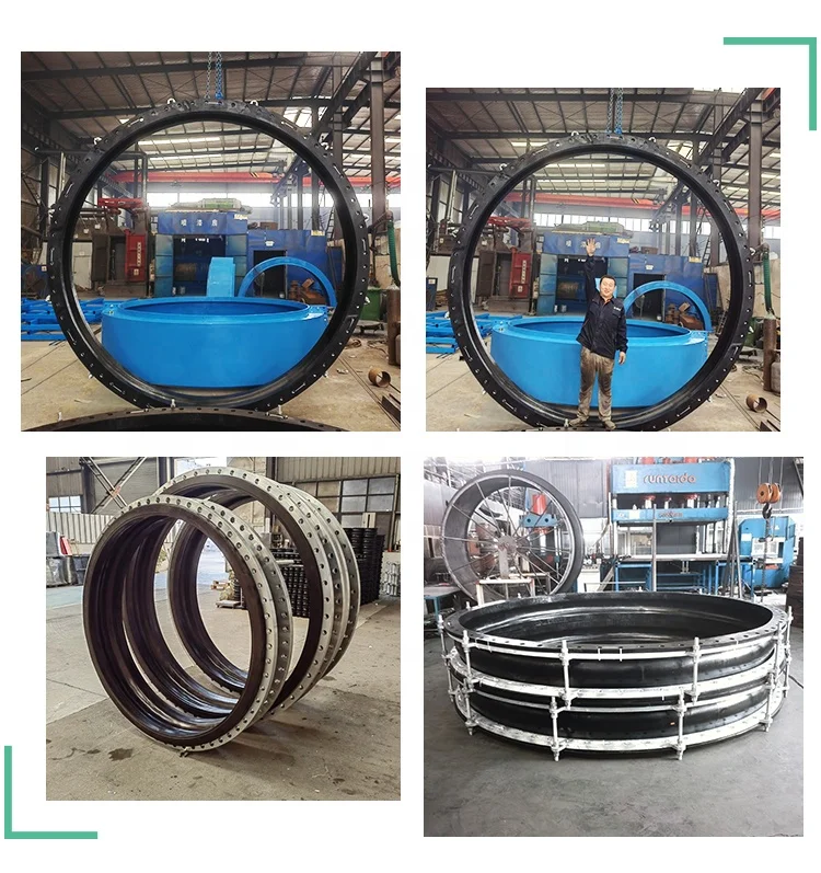 customized large diameter pipeline ss304 flange connector flexible single arch bellow rubber expans joint
