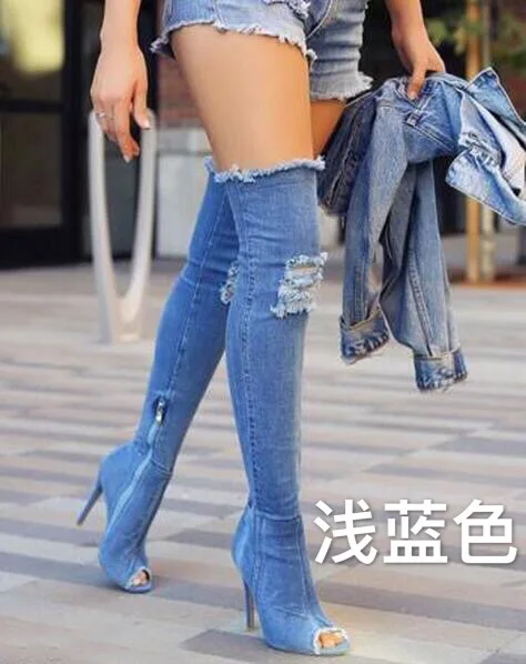 2022 New fish-mouth stiletto knee-high heel fashion design famous brand design  luxury fashion women boots  new design yiwu Suka