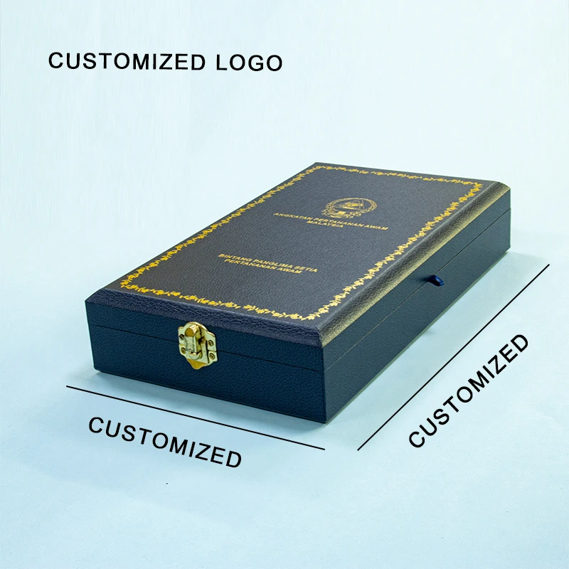 Luxury Wooden Medal and Coin Display Box commemorative medal display box custom medallion box