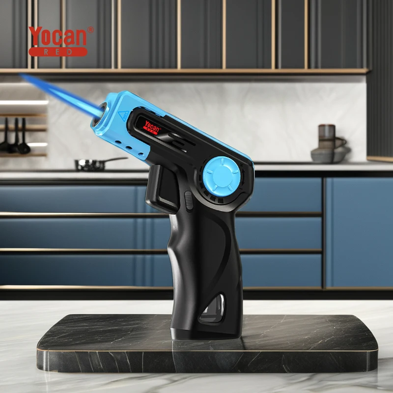 High Quality Zinc Alloy Cigar Lighters Refillable Butane Jet Lighter Modern Windproof Torch Lighter