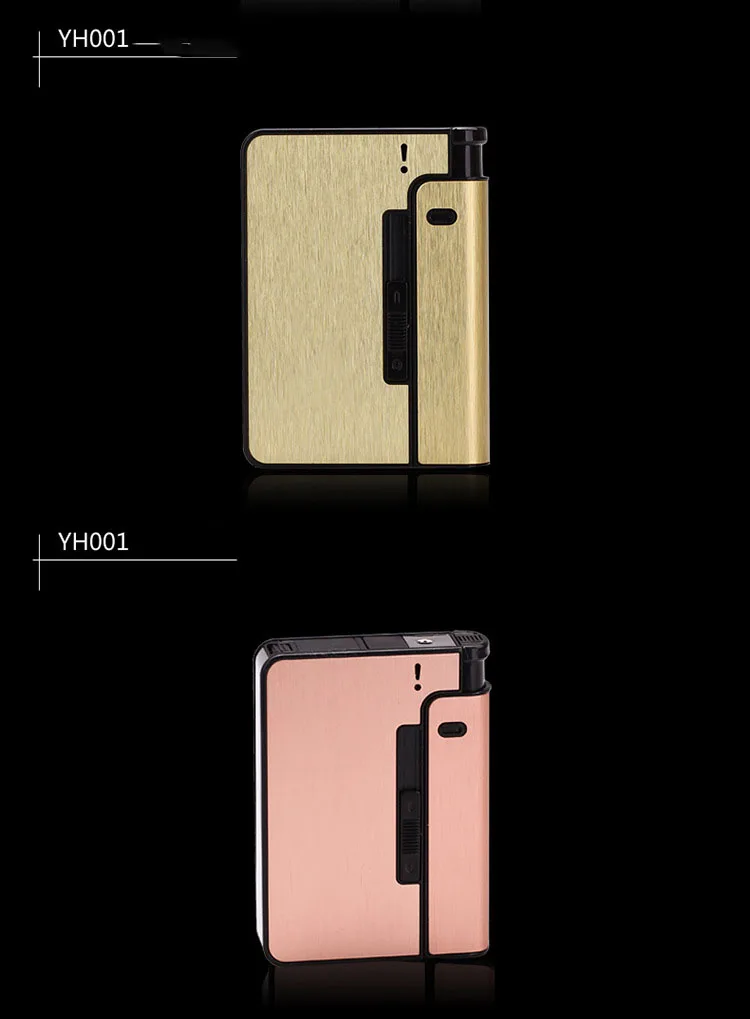 2023 Hot Wholesale Supply Focus Automatic Cigarette Case Lighter Cigarette Case
