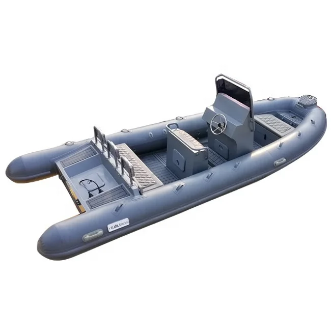 19ft CE Certificate Double Cabin Patrol Hypalon Aluminum Rib Inflatable Boat For Sale