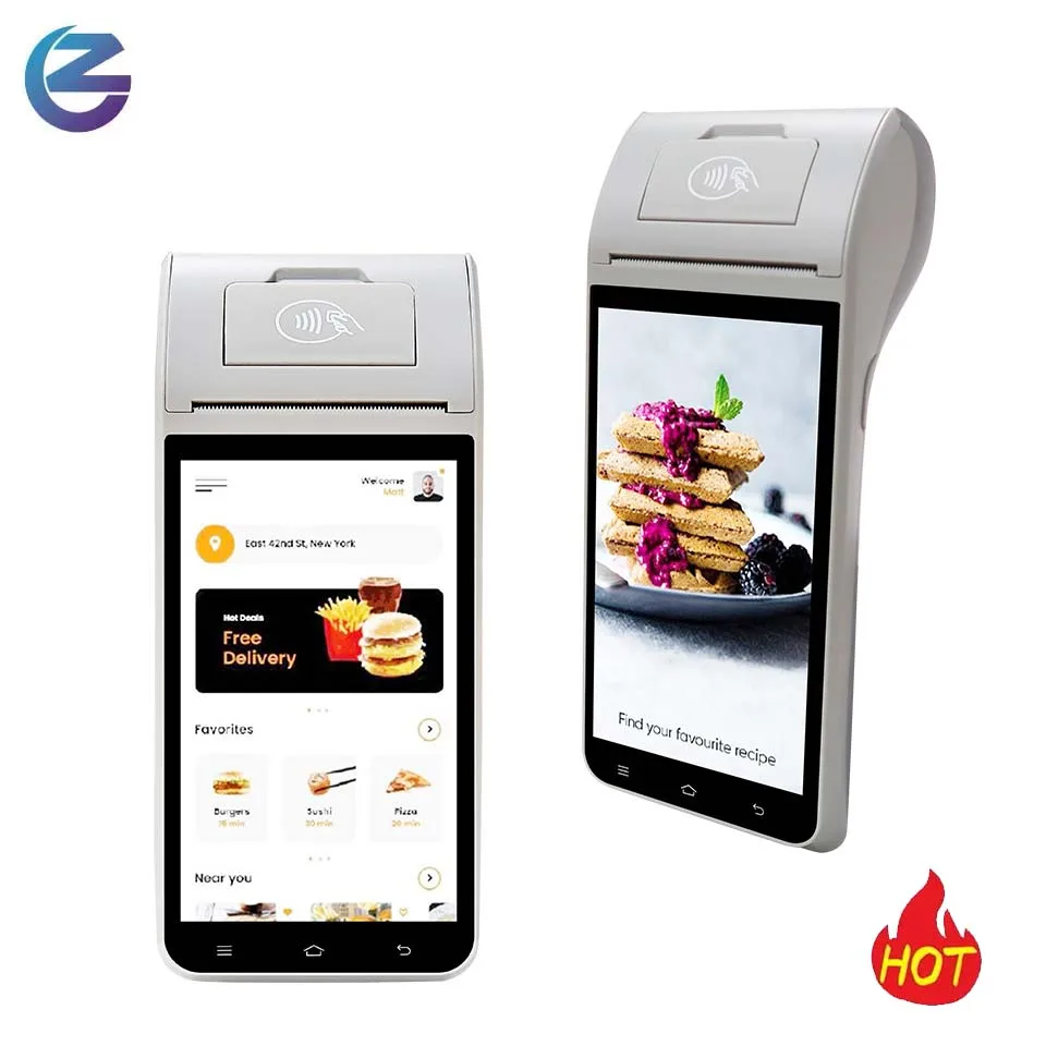 Z91 Smart android all in one pos Mobile Phone Printer with POS NFC Card Reader Barcode Scanner