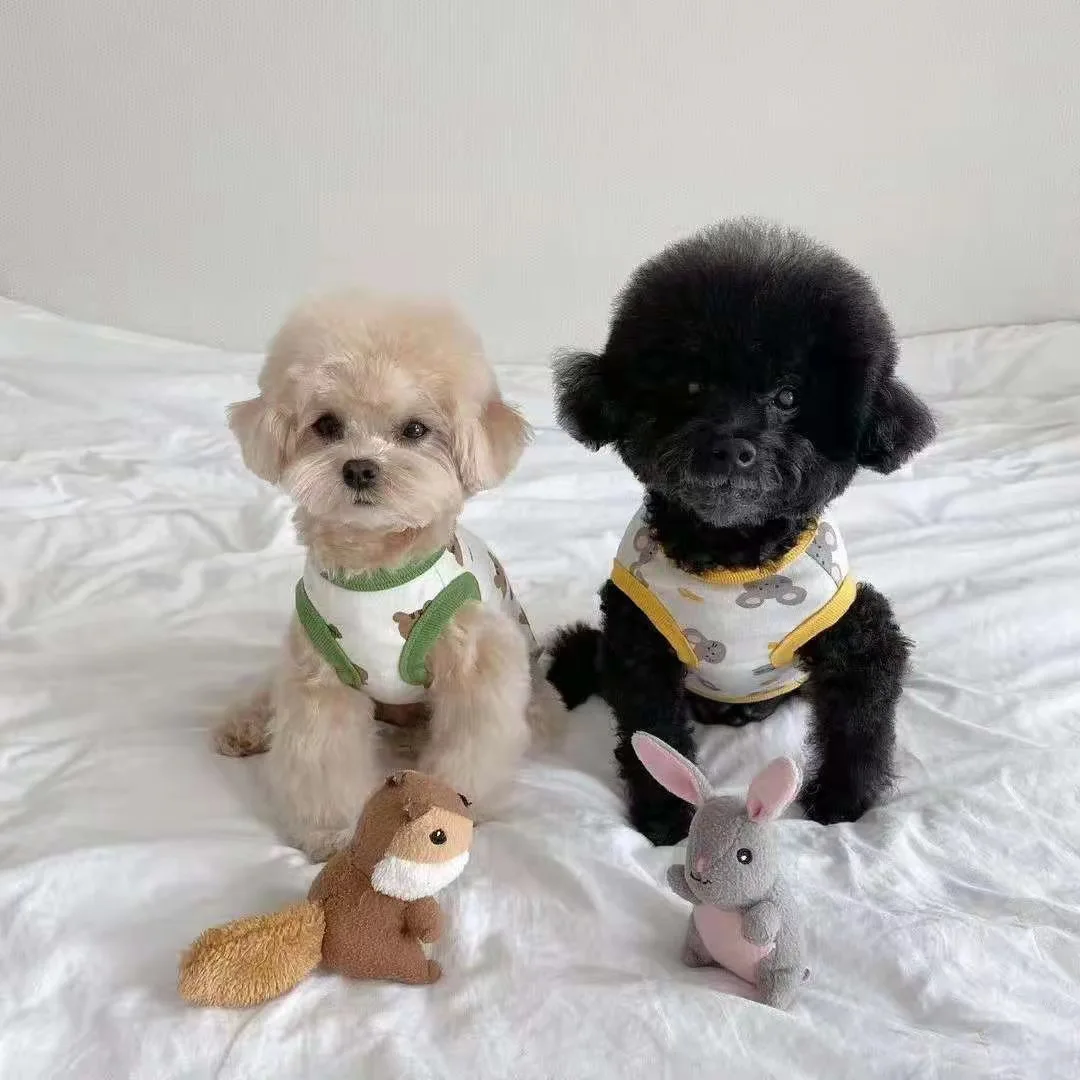 2024Hot Sale Summer Pet Clothes Classic Shirt Style for Dogs Cats for Schnauzer Poodle Mi Bo Mei Teddy Panda Than Other Breeds