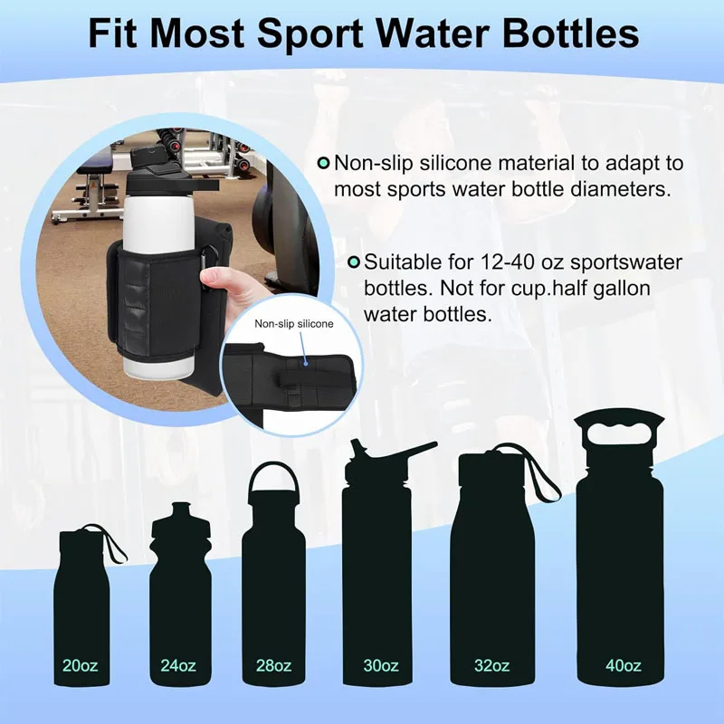 Wholesale Custom Neoprene Magnetic Water Bottle Non-Slip Bottle Bags with Phone Pocket