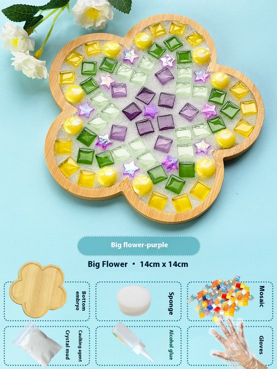 New Creative Educational Toys Coaster DIY Accessories Kids Art Craft Cup Mats Handmade DIY Kits