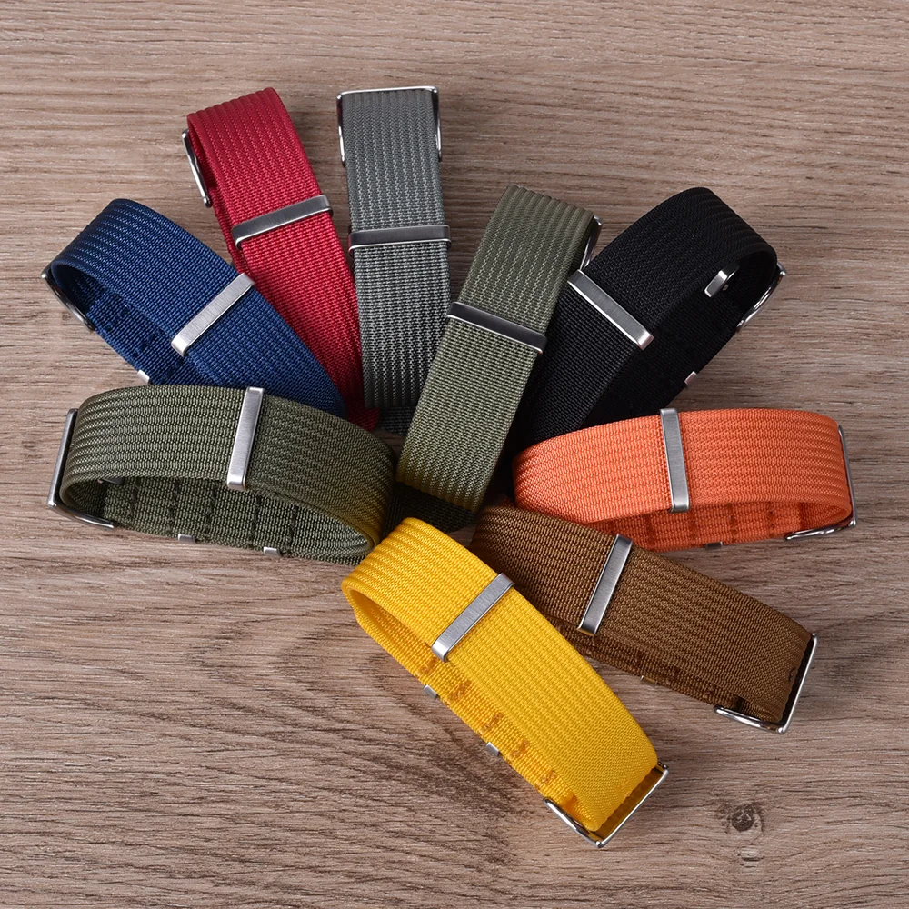 JUELONG Watch Strap 20mm 22mm Nylon Watch Strap Braid Ballistic Fabric Watch Band Ribbed Nylon Strap