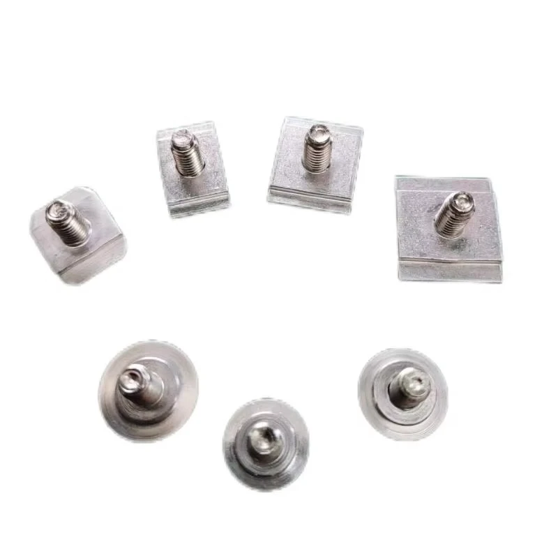 Laser welding aluminum M6 stud for prismatic battery round and square aluminum base M6 Positive and negative poles