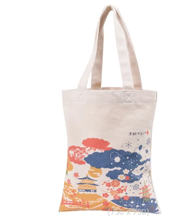 Handbags Custom Logo Text Print Canvas Tote Bag Grocery Daily Use Reusable Travel Casual Shopping Bag