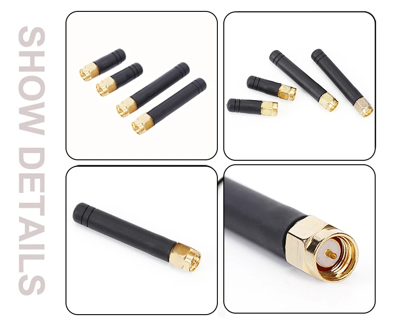 Indoor 50mm Mini Rubber Duck Flexible 2.4G WiFi Antenna 2.4GHz With SMA Connector For Wiless Model