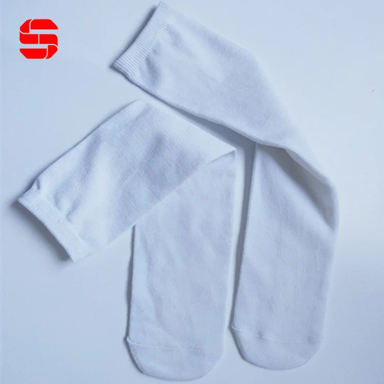 Wholesale Cheap Bulk White Blank Sublimation Printing Socks For Promotion