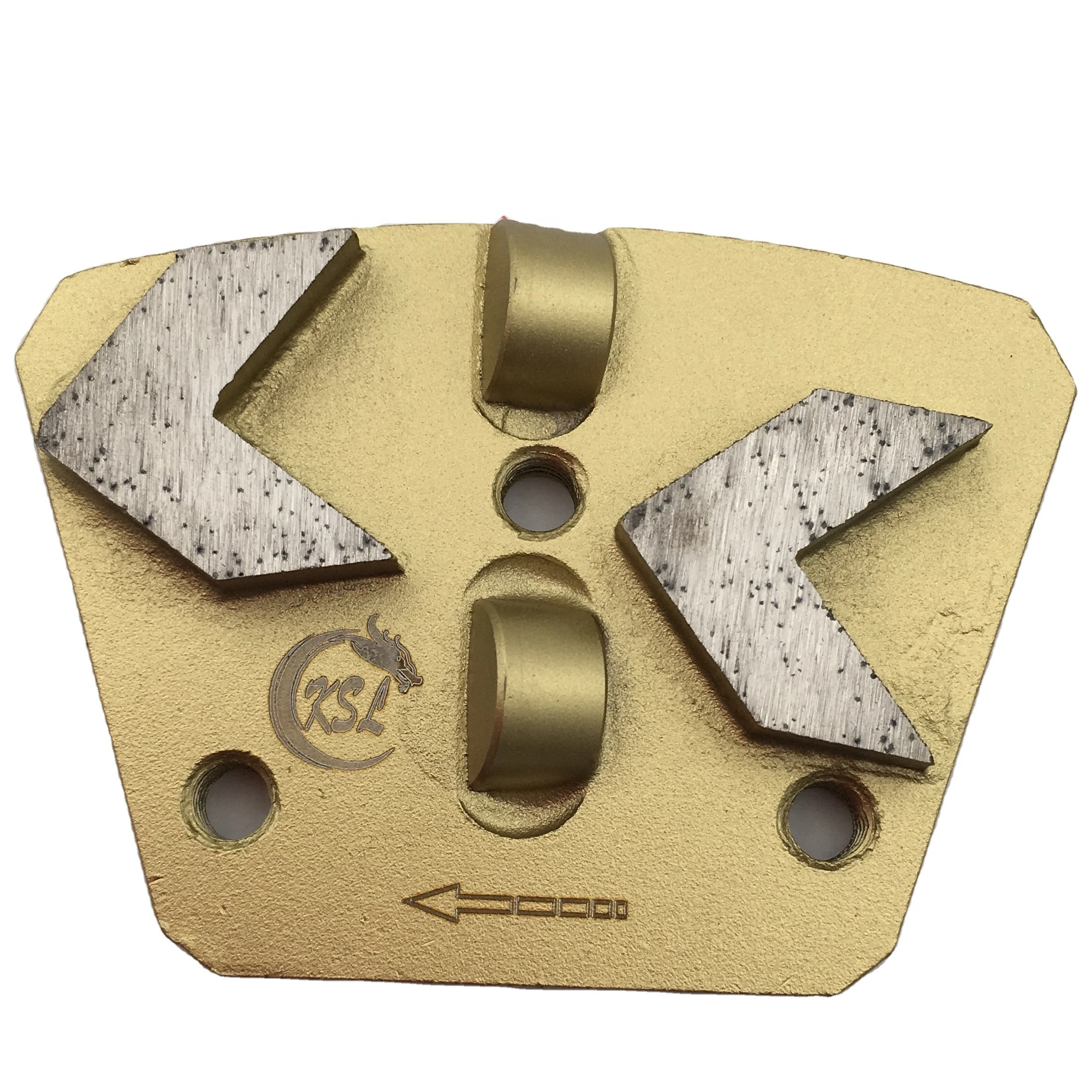 Fan shaped diamond+1/2PCD concrete floor terrazzo epoxy resin floor renovation grinding and polishing pad