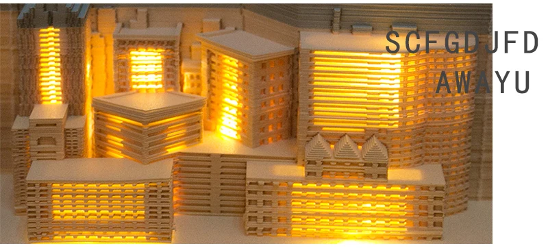 New Product Release City Night 3D Model Notepad Laser Cut Paper Crafts Christmas Gift Decorations Discount Marketing Giveaway
