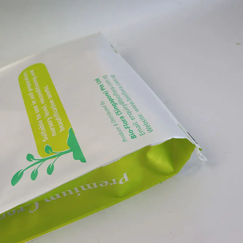 Custom 10kg 15kg 20kg 25kg 50kg Agricultural bopp laminated pp woven 40lb fertilizer sack soil green compost polypropylene bag