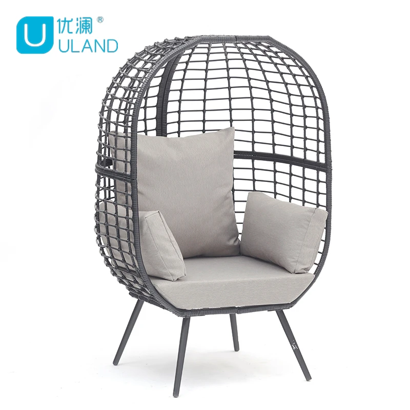 Uland Furniture Manufacturer Egg Hanging Patio Swing Chair With Metal Stand swing chair garden