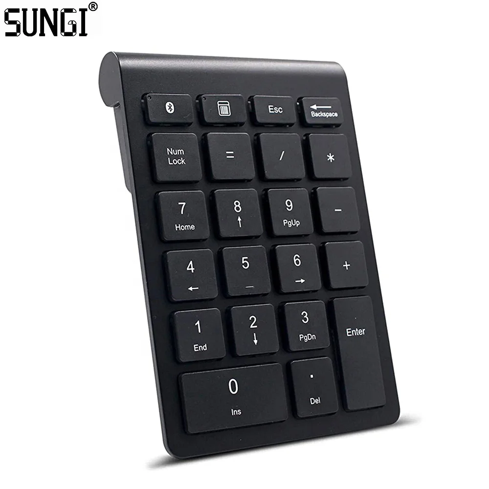 Wireless Numeric Keypad 22 Keys Portable Number Numpad with 2.4G Mini USB Receiver for Laptop Notebook, Desktop, PC