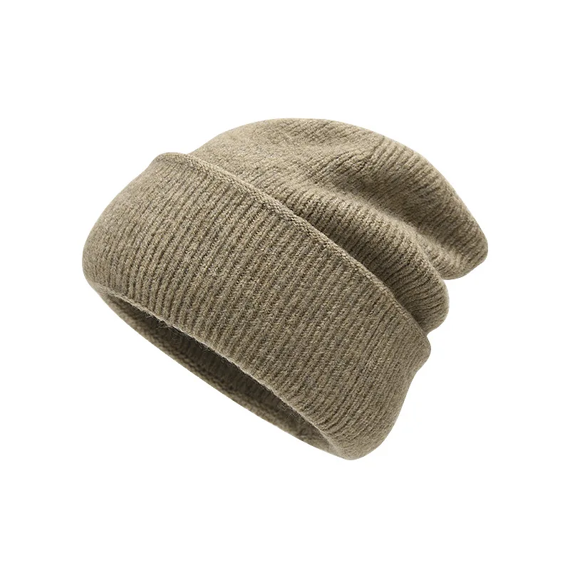 Unisex Plain Beanies Blank Hats Wholesale Winter Knitted Skull Cuffed Soft Warm Hat for Men Women Slouchy Ski Watch Cap