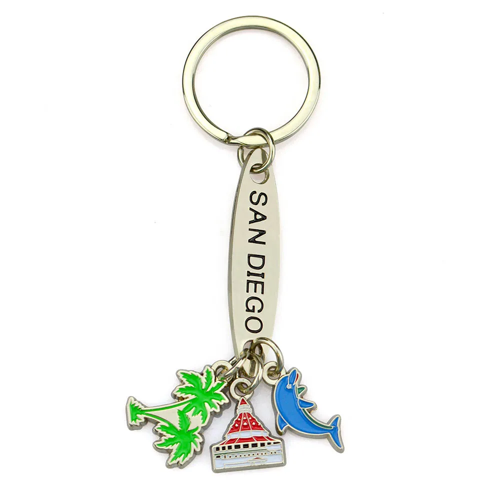 manufacturers custom zinc alloy metal key chain enamel letter anime cartoon 2d/3d keychains