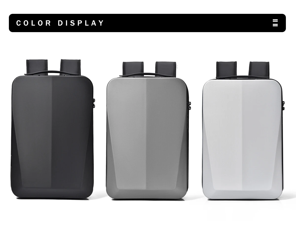 New laptop backpack PC hard case computer bag waterproof 16 inch USB Anti-stain Anti-thief TSA Lock backpack