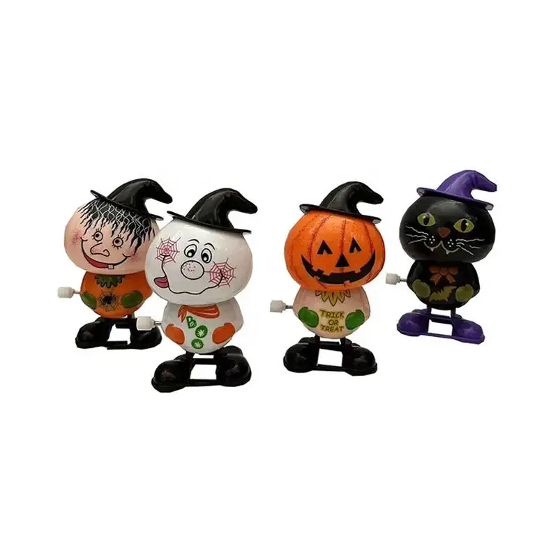 SongYi Clockwork Winding Jjumping Teeth Novelty Winding Top Hat Bounce Teeth Halloween Student Rewards Toy