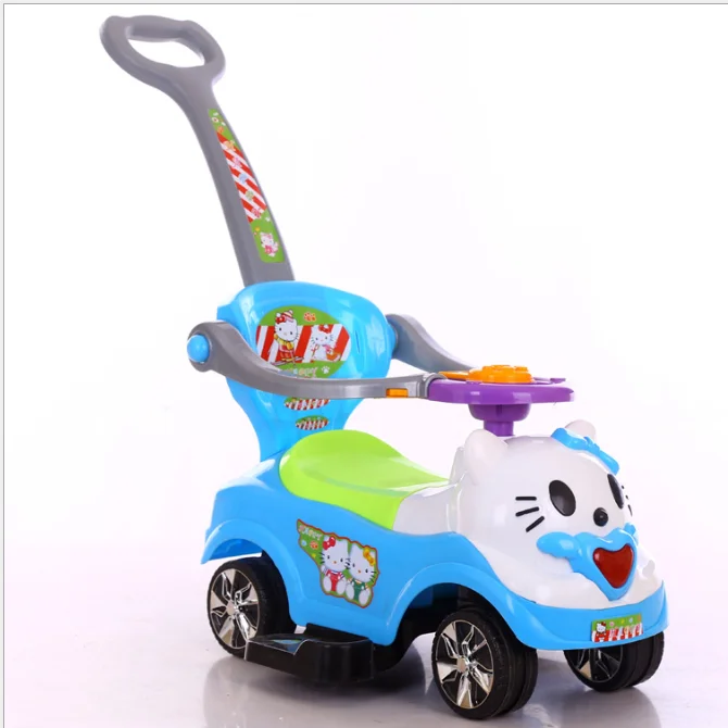 new style Children toy stroller walker pushing bar kids ride on car 3 in 1 deluxe mega car with horn music  ride on car