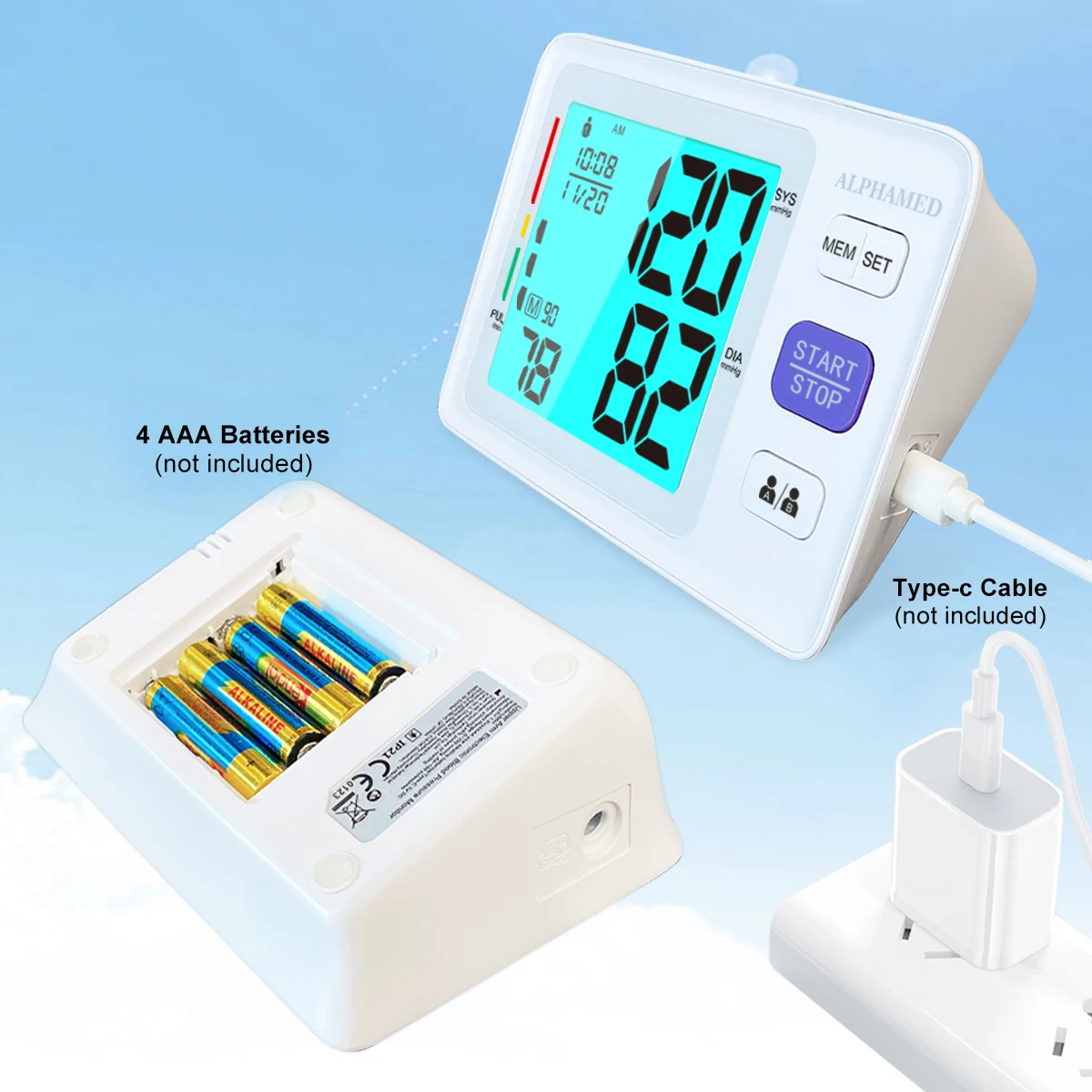 Medicine house-service detector tester free arm bp monitor blood pressure monitor sphygmomanometer automatic digital tensiometre