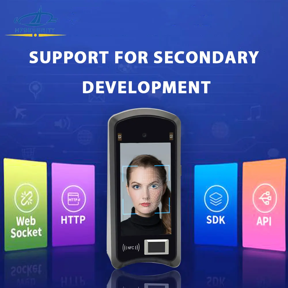 HFSecurity X05 Android Front Rear Camera Megvii Face IRIS Recognition Fingerprint nfc Card Access Control System with Free SDK