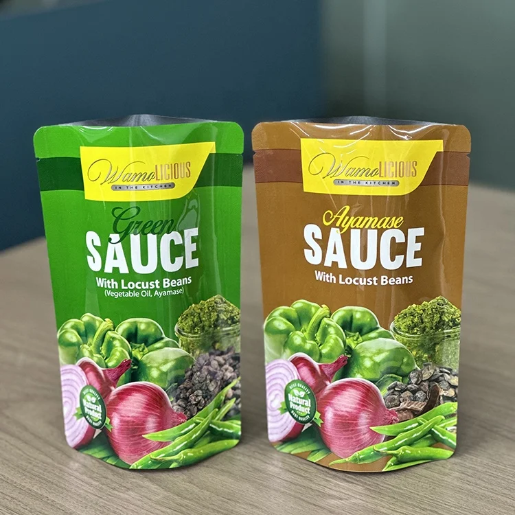 Tomato paste 70g bag black pepper sauce packaging retort pouch high temperature 121 moi moi cooking pouch