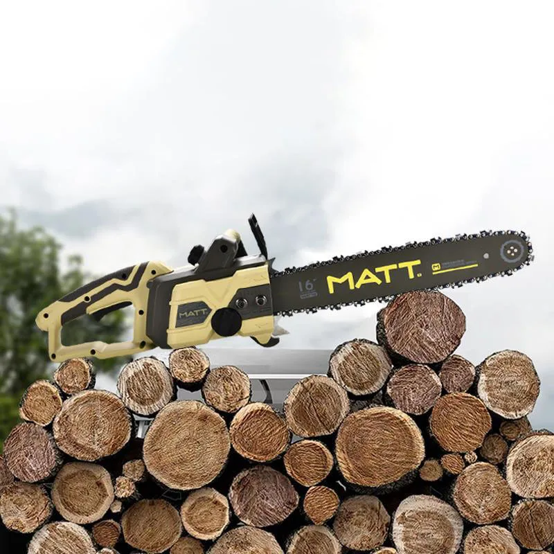 Mart electric chain saw wireless rechargeable electric cutting power chain saws two batteries cordless chain saw 16inch
