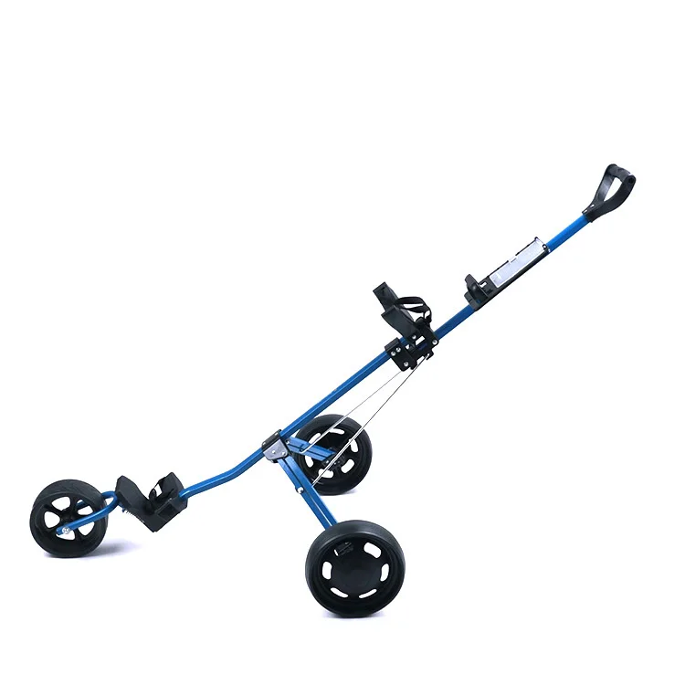 2020 Push Golf Trolley Multifunctional 2 Wheels Foldable Golf Push Pull Trolley