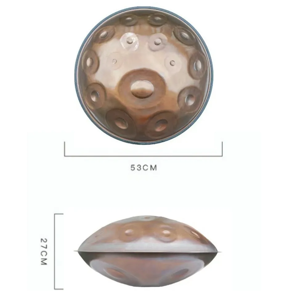 JELO A-H-13  Ember steel hand pan drum D Kurd 23 notes 22 inch handpan drum tongue musical bag case tasche drums handpans