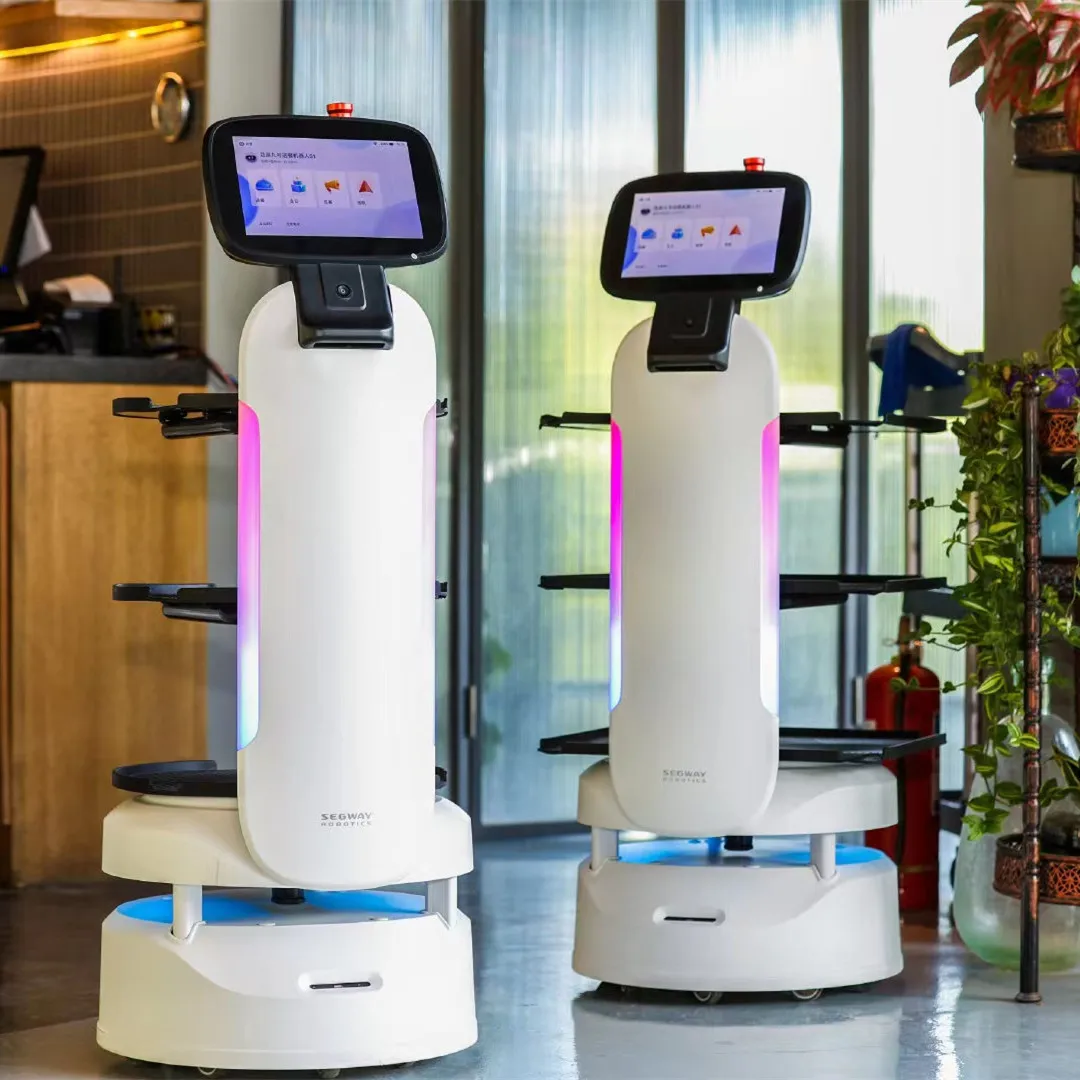 Segway Food Delivery Bot Good Price Coffee Shop Use Robot Serving Restaurant No Contact Waiter Robot